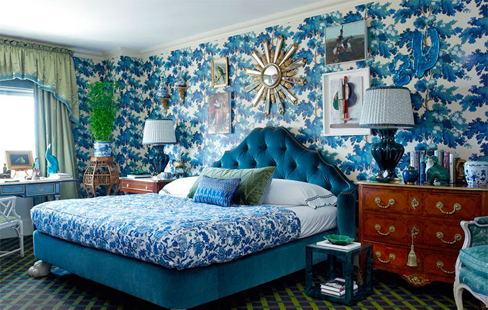 комната синего цвета